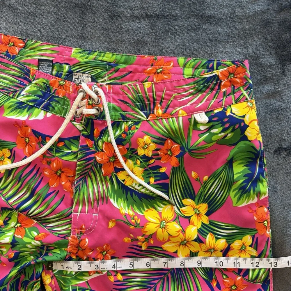 VTG Polo Ralph Lauren Board Shorts Mens 36x10 Multicolor Tropical Swim Trunks
